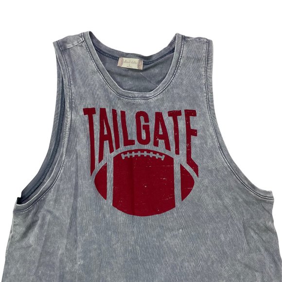 Altar'd State Tank Top Womens Size L Tail Gate Football Vintage Gray Shirt - Picture 2 of 10